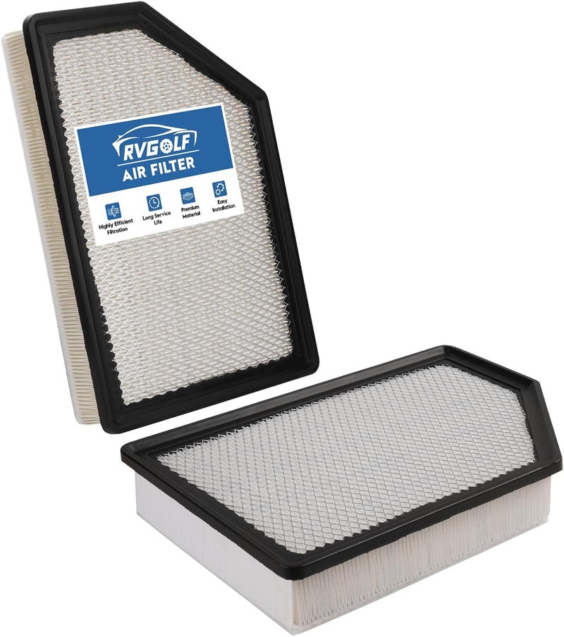 RVgolf 2PCS Engine Air Filter Fit for 2020-2025 2026 Chevrolet Silverado 2500HD/3500HD＆GMC Sierra 2500 HD/3500 HD 6.6L Duramax (Diesel Engine ONLY) Air Filter Replacement Engine Filter #84554703 - Image 1